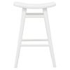 Centrum Furniture Aria Oval Solid MahoganyTimber Counter Stool - White