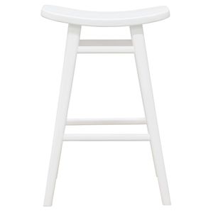 Centrum Furniture Aria Oval Solid MahoganyTimber Counter Stool - White