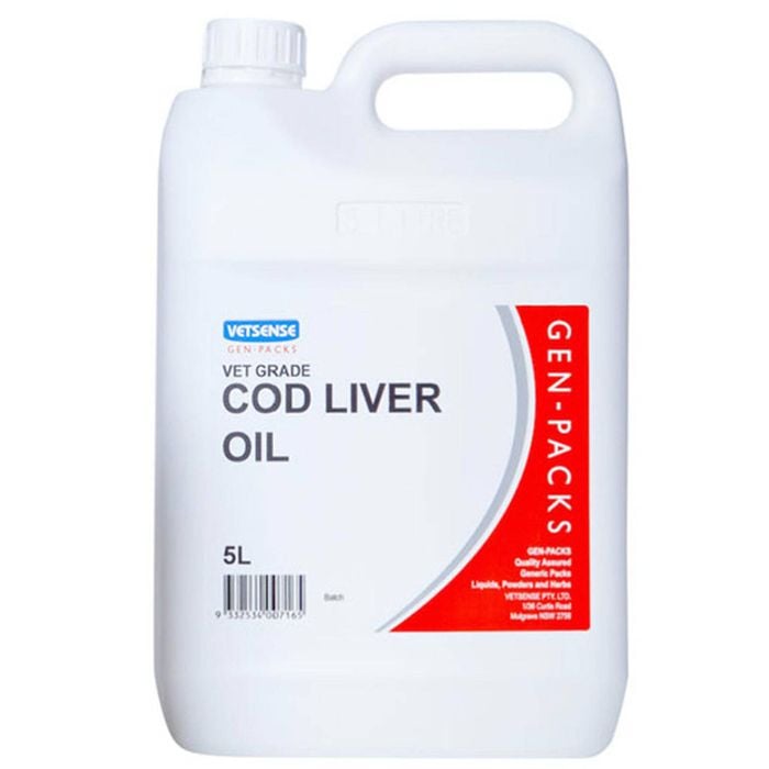 Gen Packs Cod Liver Oil Vitamin Supplementary for Animal Treatment 5L