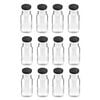 12x 500ml Flint Glass Jars + Twist Lids - Round Food Storage Preserving Jar