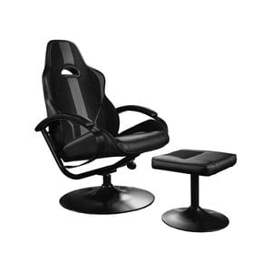 X Rocker Milano Auto Reclining Gaming/Lounge Rocking Chair w/ Footstool