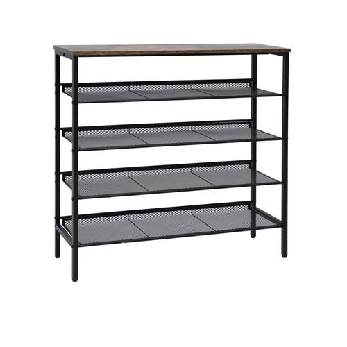 YES4HOMES 5 Tier Large Shoe Rack Shelf Stand Flat Slant Adjustable Storage Organizer 100 cm Bunnings Australia