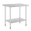 Nisbets Essentials Stainless Steel Table Self Assembly 800 X 600mm Commercial Kitchen Catering Bench