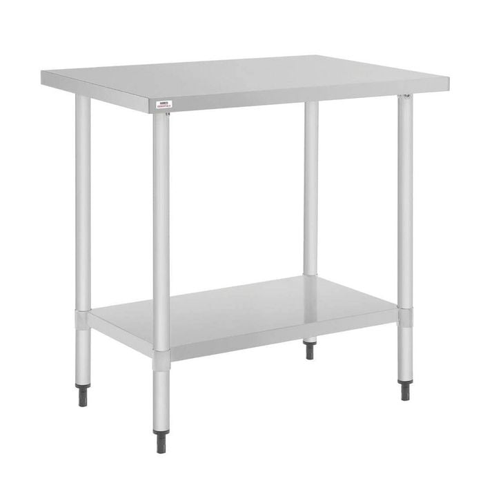 Nisbets Essentials Stainless Steel Table Self Assembly 800 X 600mm Commercial Kitchen Catering Bench