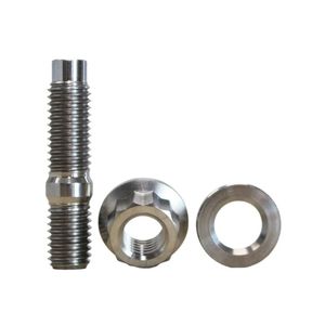 M10 x 1.25mm x 55mm Titanium Stud, Nut and Washer Kit-12 Point Nut