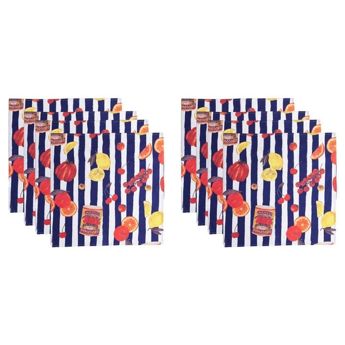 8pc Porto Valentina Cotton Table Napkins Square 45cm