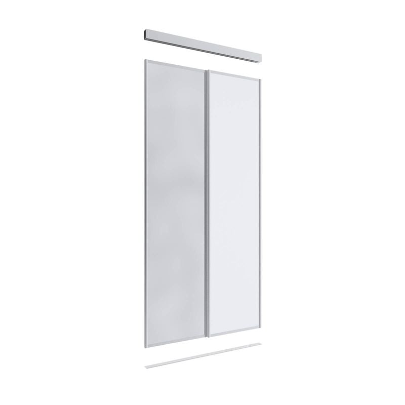 Lugna 2400 x 1200mm 1 Mirror 1 Melamine 2 Door Combo Package