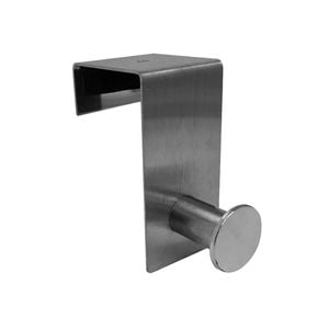 Adoored Satin Chrome Over-The-Door Deco Hook