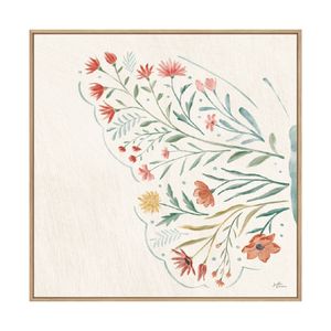 Artey | Wildflower Vibes VI No Words - Framed Canvas - Natural Frame - 120 x 120cm