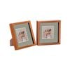 Nicola Spring Acrylic 3D Box Photo Frames with 4" x 4" Mounts - 8" x 8"  - Dark Wood - Pack of 2