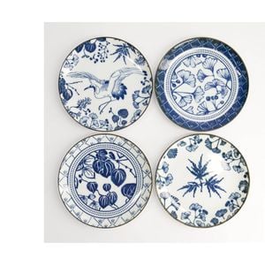 4pc Tokyo Design Porcelain Plates Flora Japonica Gift Boxed 16cm Microwave Safe
