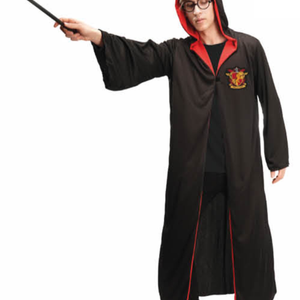 Adult Wizard Robe Cloak Costume Cape Halloween Red