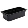 Vogue Gastronorm Pan Polycarbonate Gn 1/3 100mm Deep Black Food Container Storage