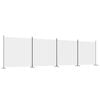 vidaXL 4-Panel Room Divider White Fabric Privacy Screen Room Separator Folding