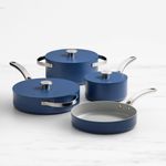 Wolstead Mineral 4pc Ceramic Non Stick Cookware Set Navy