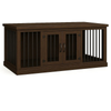 Paws and Willow Open Plan Espresso with Espresso Top  Wooden Dog Crate Hinged Door with Bars