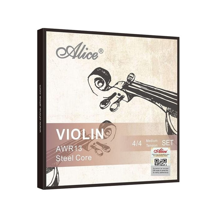Alice AWR13 4/4 Violin String Set - Steel Core