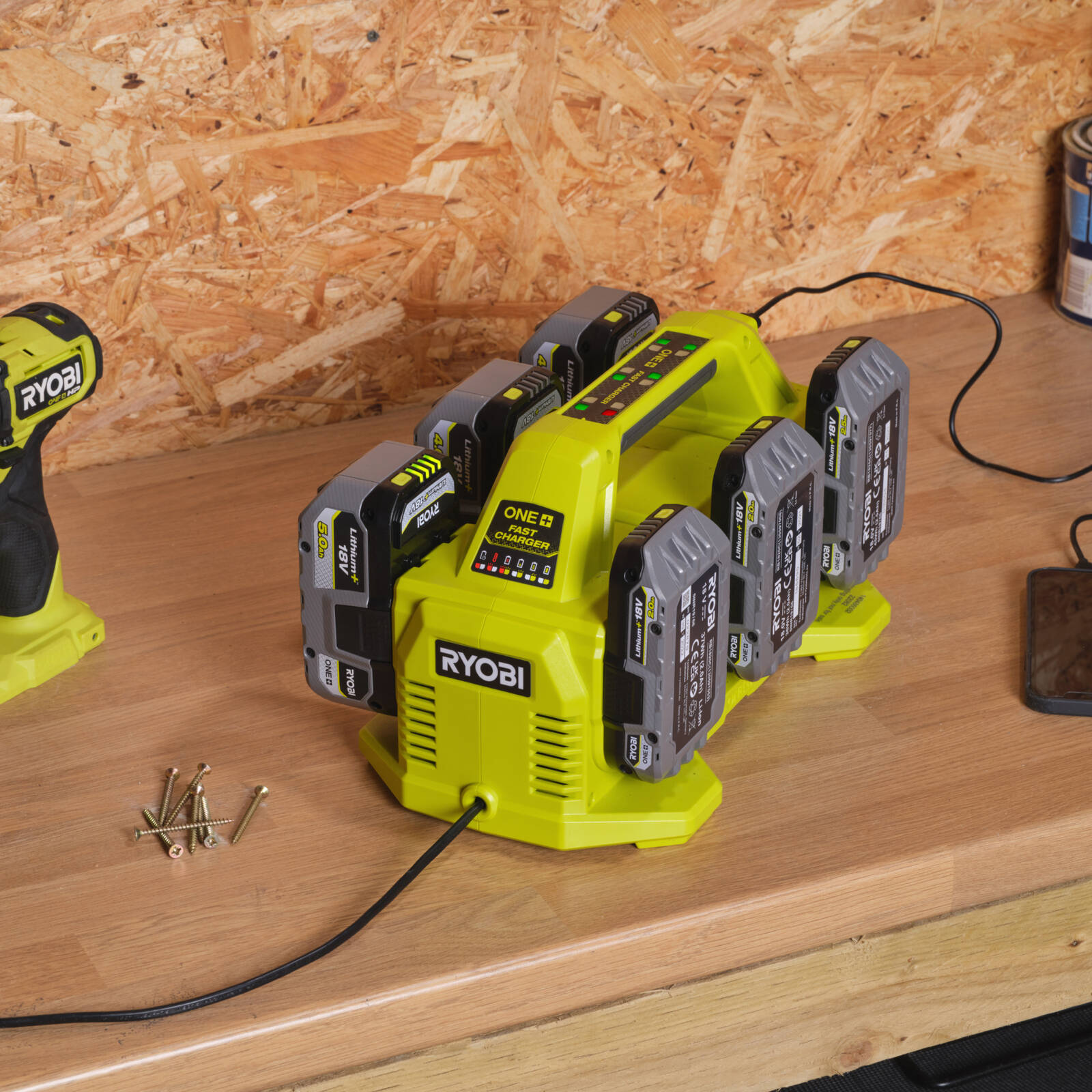 Ryobi 18V ONE 6 Port Charger Bunnings Australia