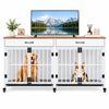 Advwin 2PCS Dog Crate Furniture Heavy Duty Dog Cage Sturdy Dog Kennel TV Stand