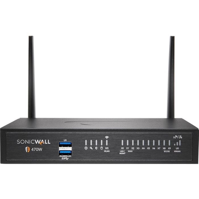 SonicWall TZ470W Network Security/Firewall Appliance Support/Service - TAA Compliant - 8 Port