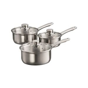 Gourmet Stainless Steel Saucepan Set Of 3 14x6.5cm Baccarat