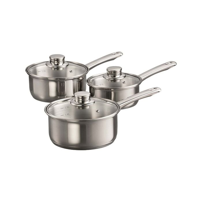 Gourmet Stainless Steel Saucepan Set Of 3 14x6.5cm Baccarat
