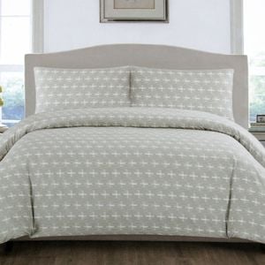 Artex Silver Crosses Quilt Cover Set Single