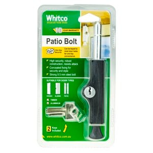 Whitco Black CYL4 Patio Bolt