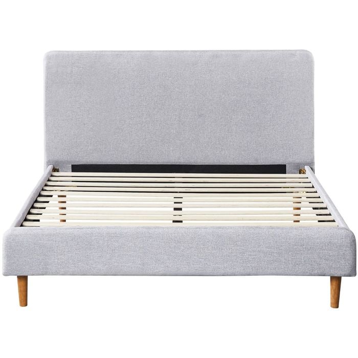 Bendigo Bed Frame - Double - Fabric - Light Grey