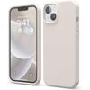 Silicone Phone Case For iPhone 14 Shockproof Microfiber Lining - Beige