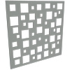 ProtectorAl 300-1200 x 300-1200mm Palladium Silver Squares Unframed Solid Aluminium Decorative Panel