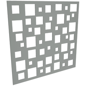 ProtectorAl 300-1200 x 300-1200mm Palladium Silver Squares Unframed Solid Aluminium Decorative Panel