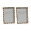 2PK SS Collective Gold Elegant Textured Twirl Rectangle Photo Frame 4x6