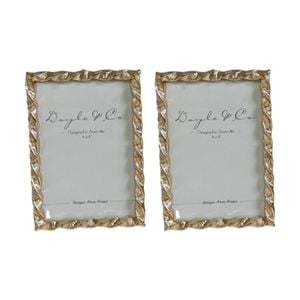 2PK SS Collective Gold Elegant Textured Twirl Rectangle Photo Frame 4x6