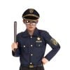 Police Officer Kids Halloween Costume – Official Rubie’s Navy Shirt with Cap and Badge, Blue Colour, Medium