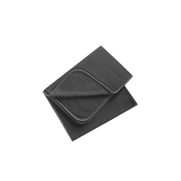 250GSM Ribbed Polar Fleece Throw 100 x 150cm Charcoal