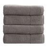 4PK Renee Taylor Cambridge 650GSM Textured 70x140cm Bath Towel Cotton Fossil