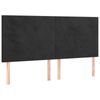 vidaXL Headboard Upholstered Wall Bed Header Black 200x5x118/128 cm Velvet