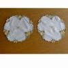 Set of 2 Embroidered Doilies 30 cm Diameter Floral 8