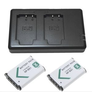 2x Battery + Charger for Sony NP-BX1 DSC-WX500 HX90V HDR-AS200V HDR-PJ410 HDR-CX405 HDR-CX440 Camera