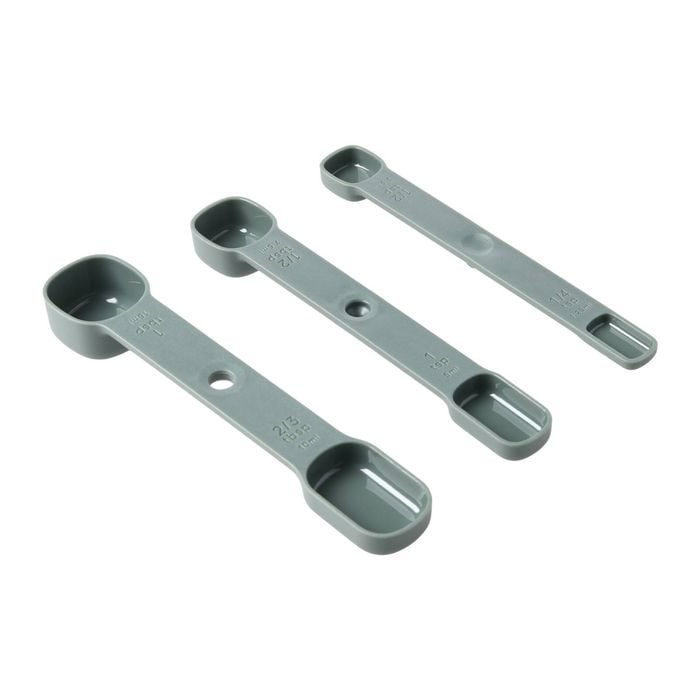 Gourmet Kitchen Modern Nesting Measuring Spoon Set Olive 17.5x3.3x3cm