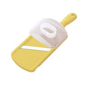 Ceramic Double-Edge Mandolin Slicer with Handguard - Yellow