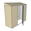 Build-a-Shed 2.3 x 0.8 x 2m Single Hinge Door Narrow Shed - Cream