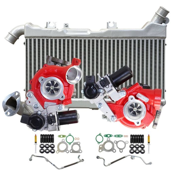 GEN1 High Flow Turbo+48mm Intercooler+Oil Feed Pipe+Toyota Land Cruiser VDJ200 200 Series 1VD-FTV V8 4.5L
