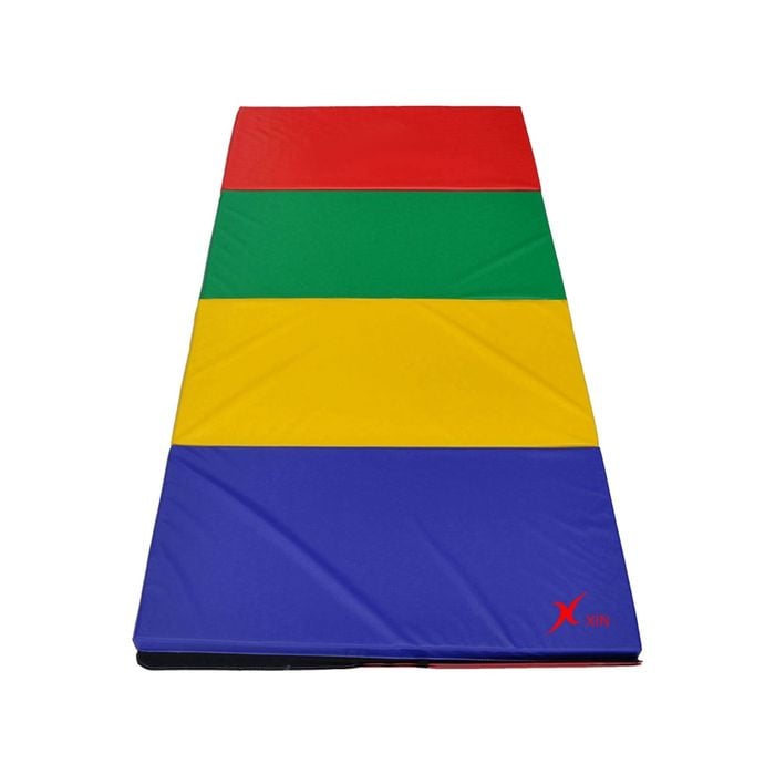 Super Large 300cm x 120cm x 5cm Gymnastics Folding Exercise Yoga Mat - Rainbow