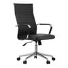 Oikiture Office Chair Swivel Desk Chair Leather Black