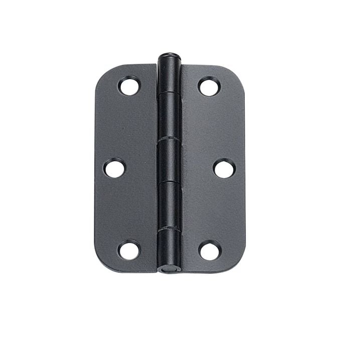Delf 90mm Black Loose Pin Radius Butt Hinge - 12 Pack