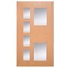 Woodcraft Doors 2040 x 1200 x 40mm Clear Safety Entrance Door SD75