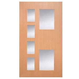 Woodcraft Doors 2040 x 1200 x 40mm Clear Safety Entrance Door SD75
