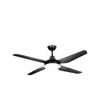 Arlec 130cm Black Grid Connect Smart Madrid 4 Blade DC Ceiling Fan with Light